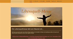 Desktop Screenshot of lebensquell-messe.de