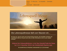 Tablet Screenshot of lebensquell-messe.de